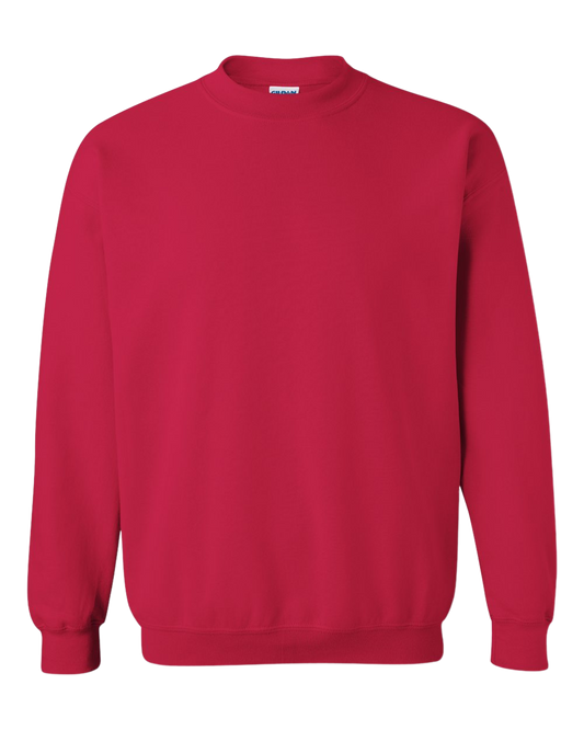 Cherry Red Gildan HB Crewneck 18000