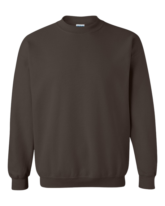 Dk Chocolate Gildan HB Crewneck 18000
