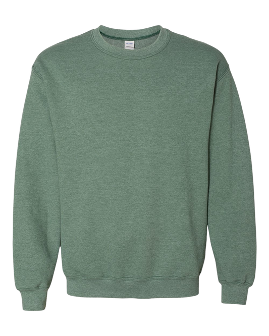 Htr Dark Green Gildan HB Crewneck 18000