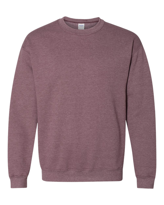 Htr Dark Maroon Gildan HB Crewneck 18000