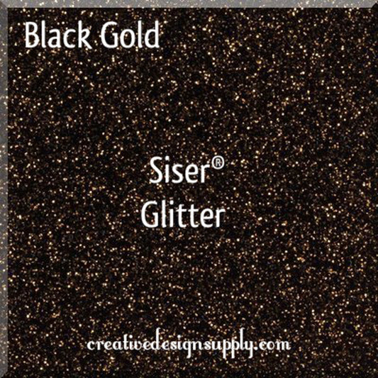 12” Black Gold Glitter