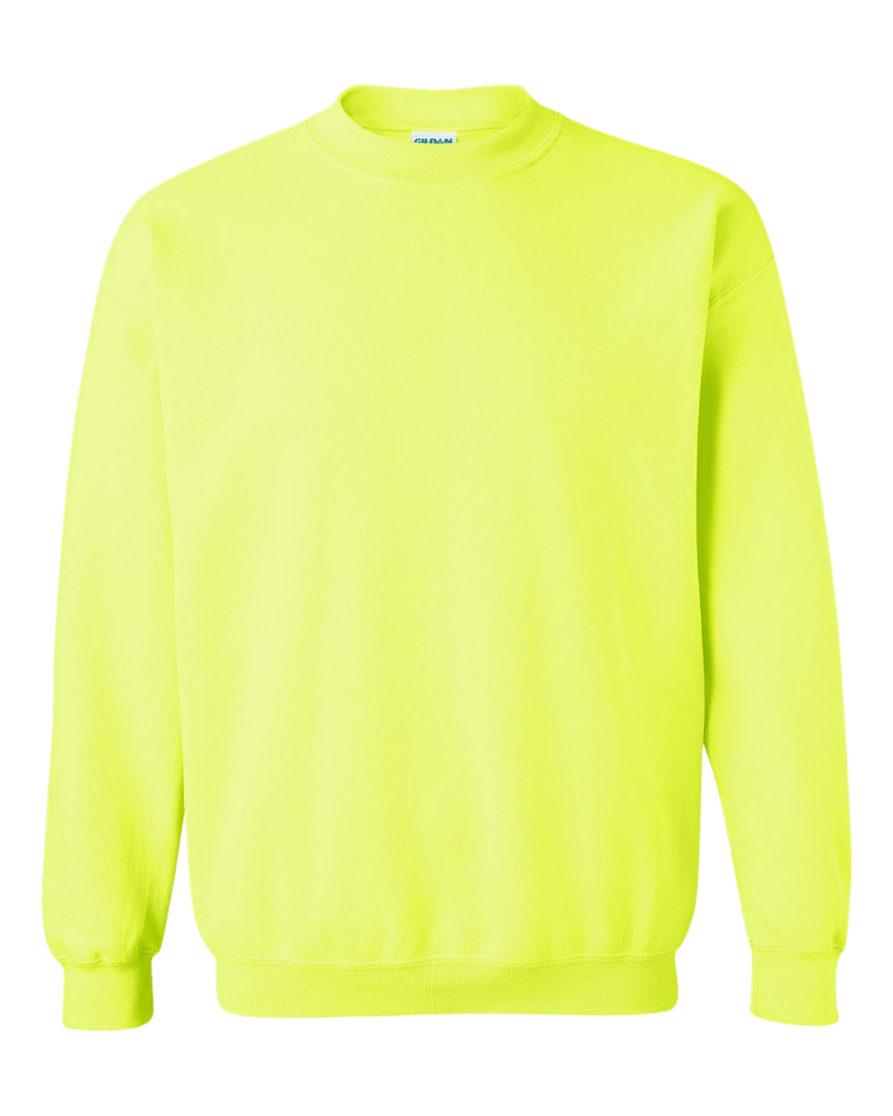 Safety Green Gildan HB Crewneck 18000