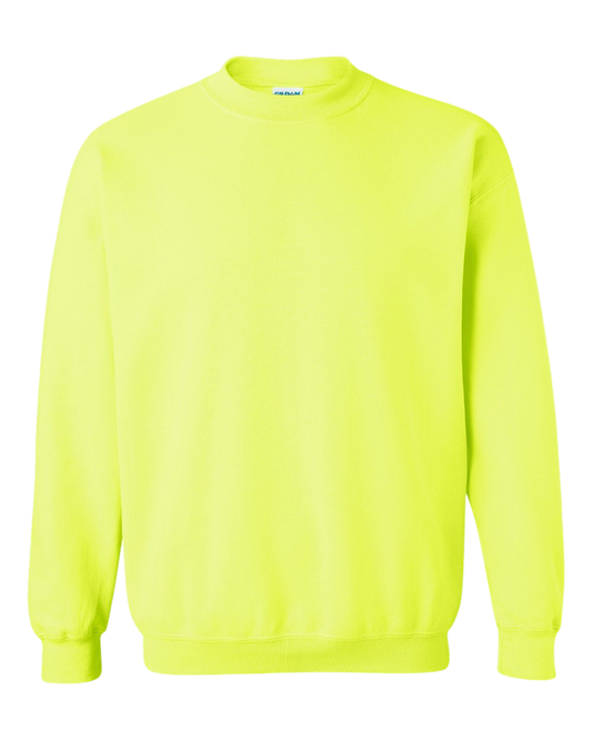 Safety Green Gildan HB Crewneck 18000