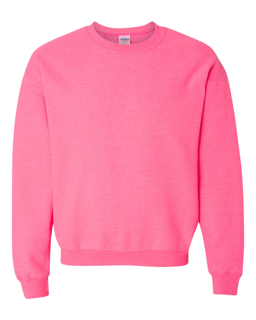 Safety Pink Gildan HB Crewneck 18000