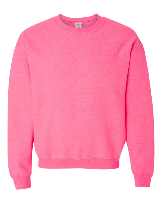 Safety Pink Gildan HB Crewneck 18000